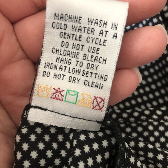 Kenar black white long sleeve button blouse xl - Picture 3 of 5